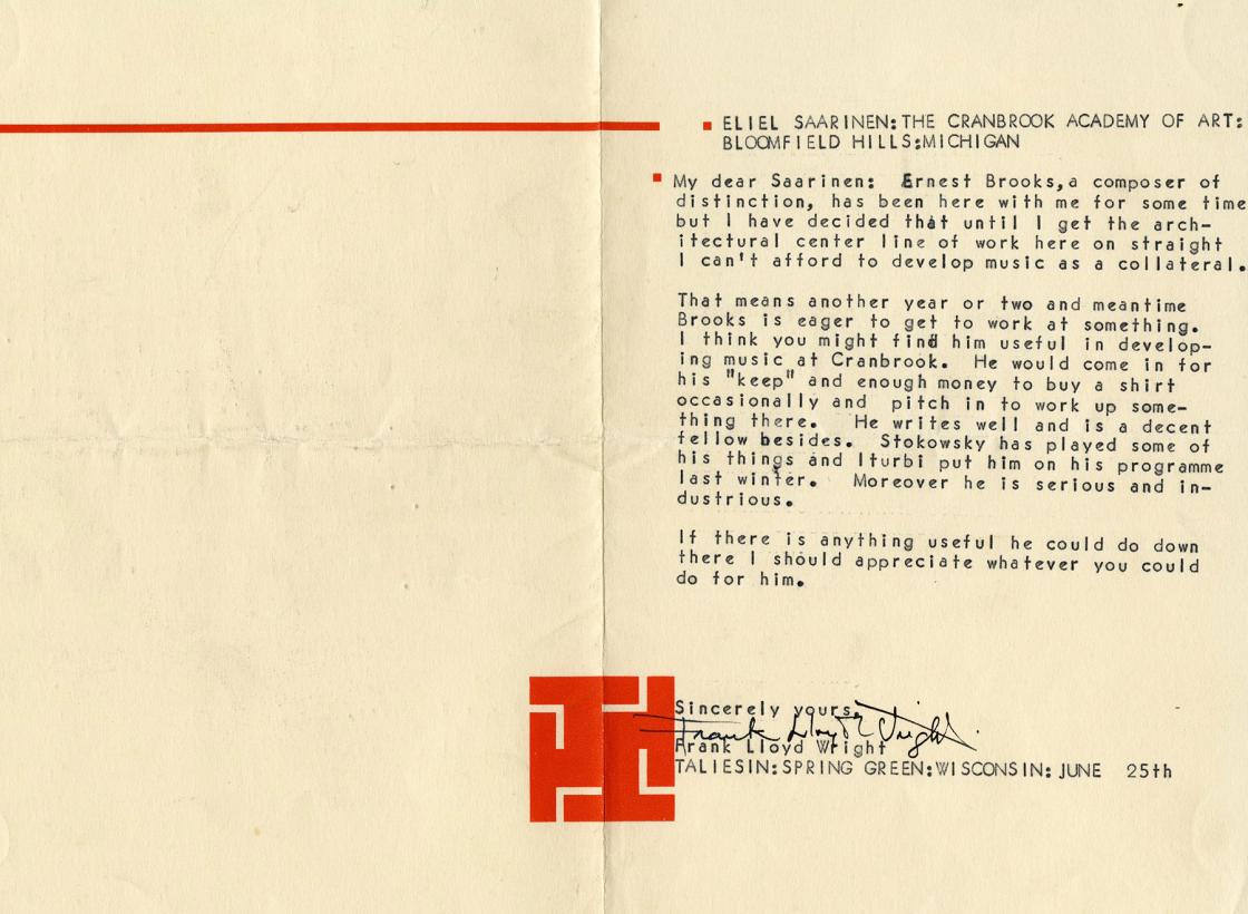 Cranbrook Archives Manuscript Collections Manuscript Collections