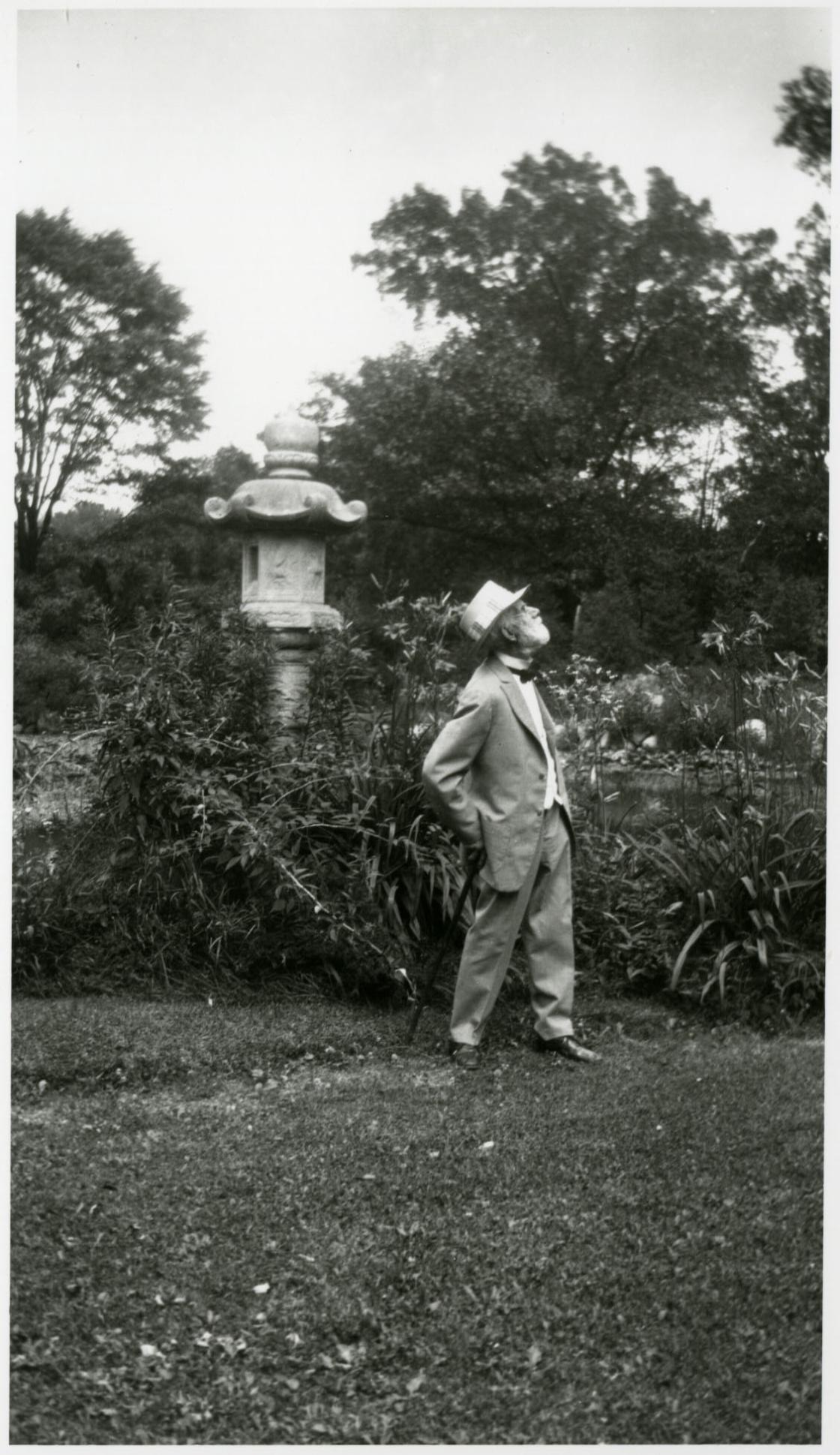 Henry Wood Booth in the Japanese Garden, 1920 Henry Wood Booth